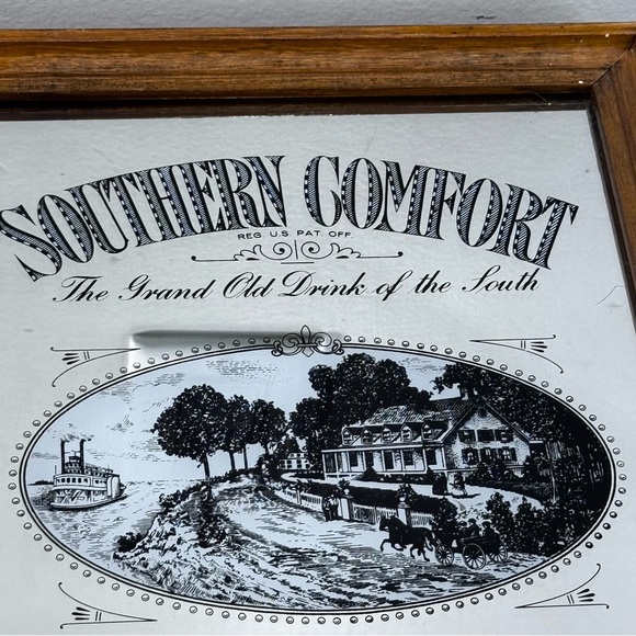 Vintage Southern Comfort Mirror Framed Colour Pub Bar Man Cave Collectable - Picture 5 of 11